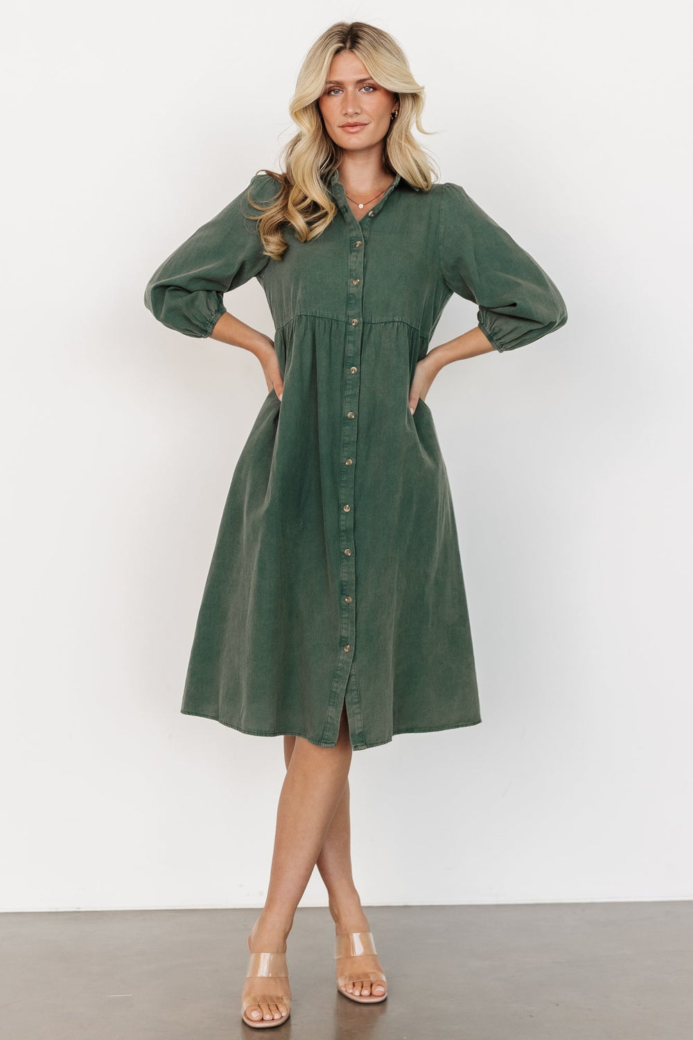 Sari Babydoll Dress | Baltic Born Green