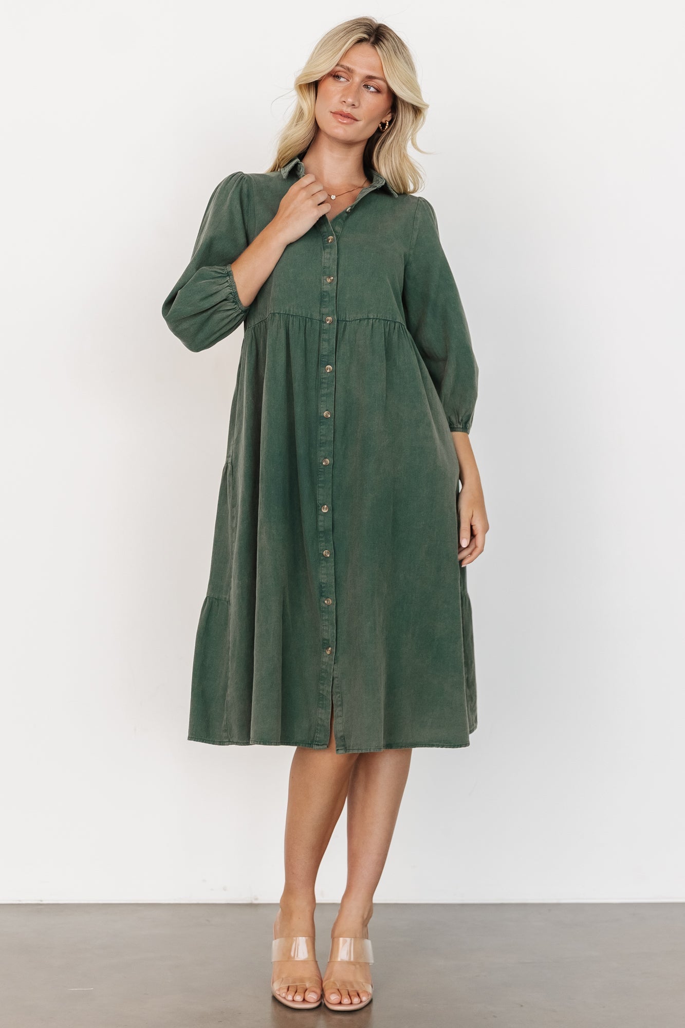 Sari Babydoll Dress | Baltic Born Green
