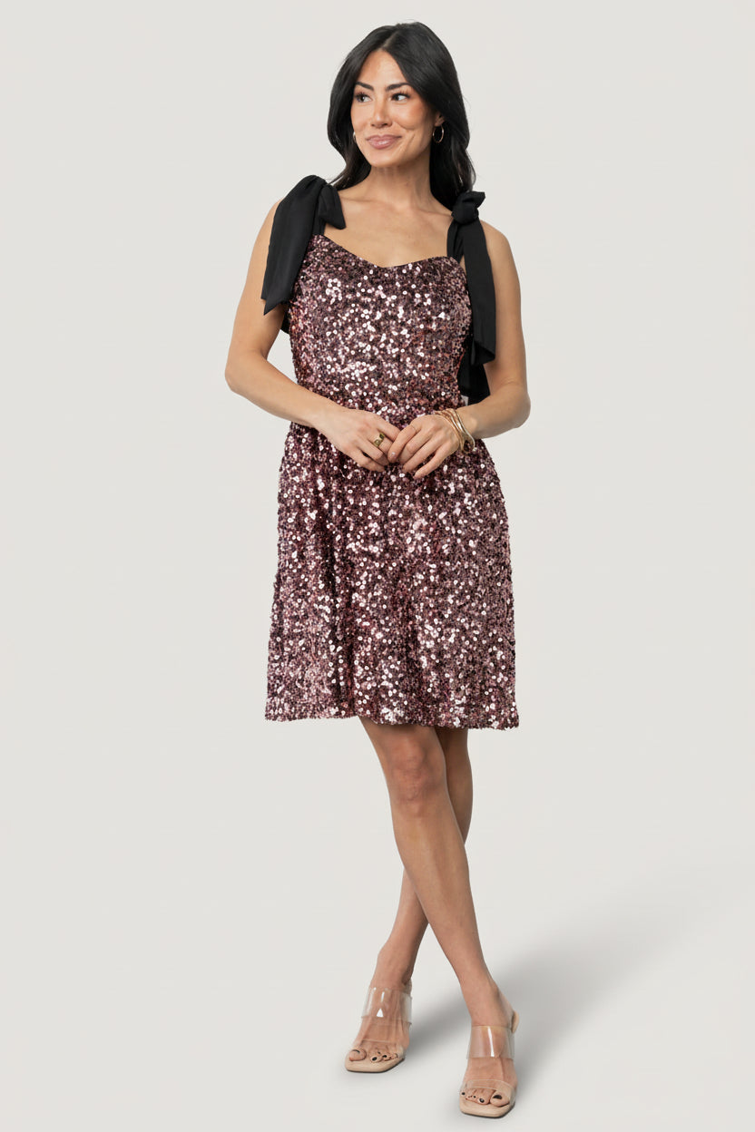 Vega Sequin Short Dress | Baltic Born Mauve