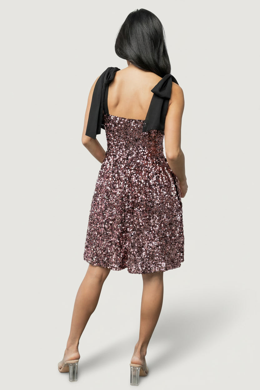 Vega Sequin Short Dress | Baltic Born Mauve