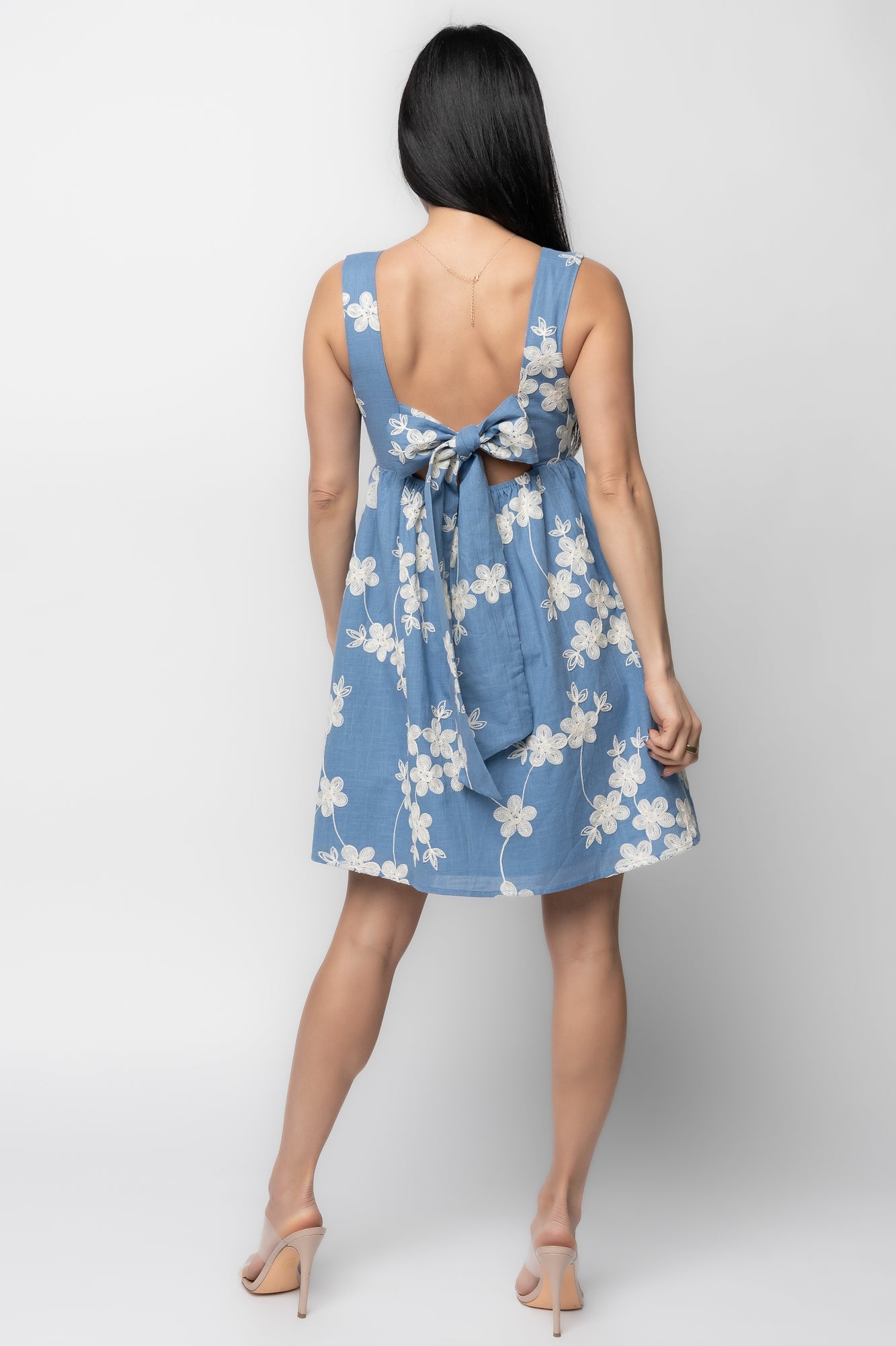 Ivy Short Dress | Baltic Born Blue + White