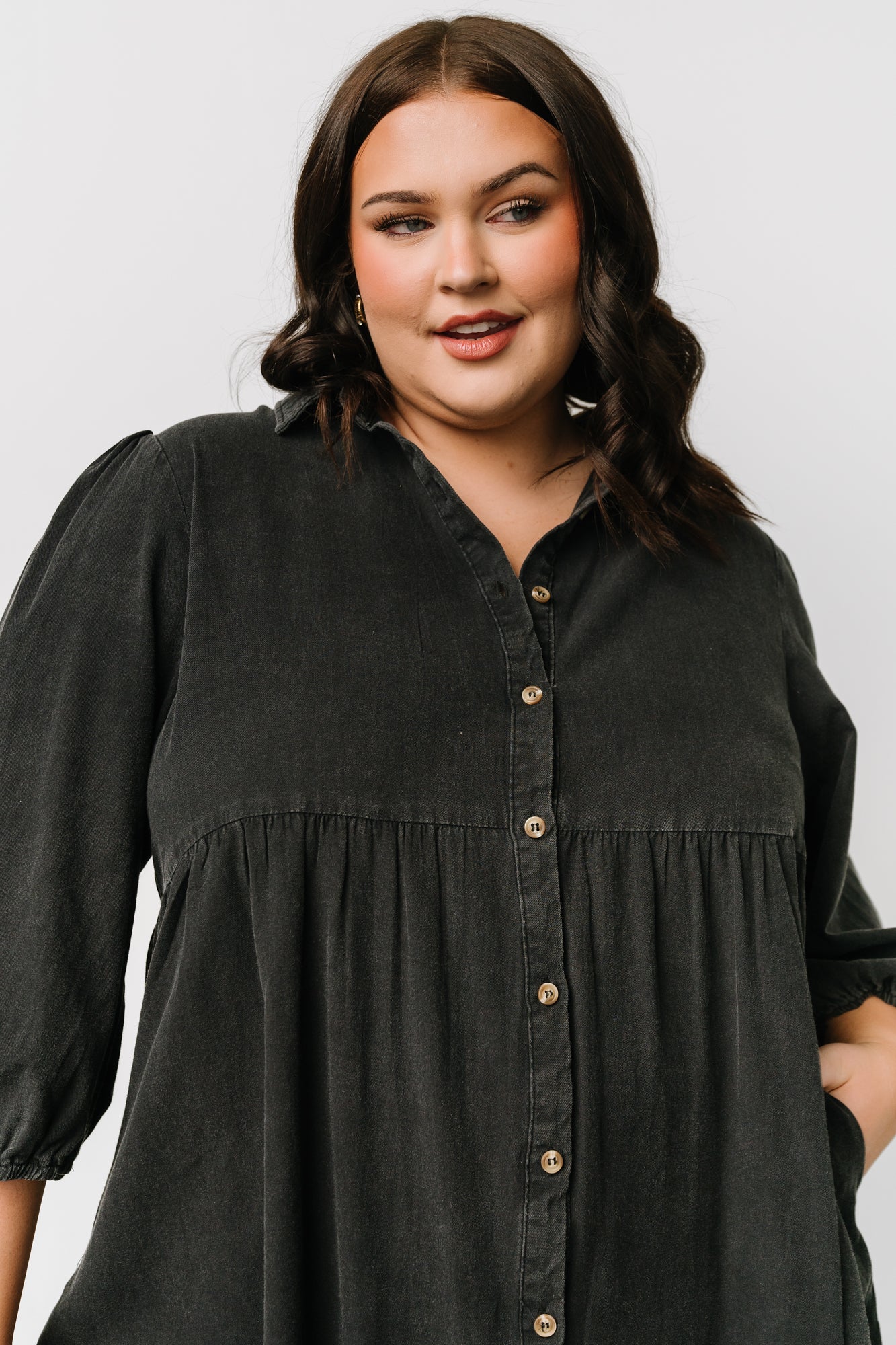 Sari Babydoll Dress | Baltic Born Washed Black
