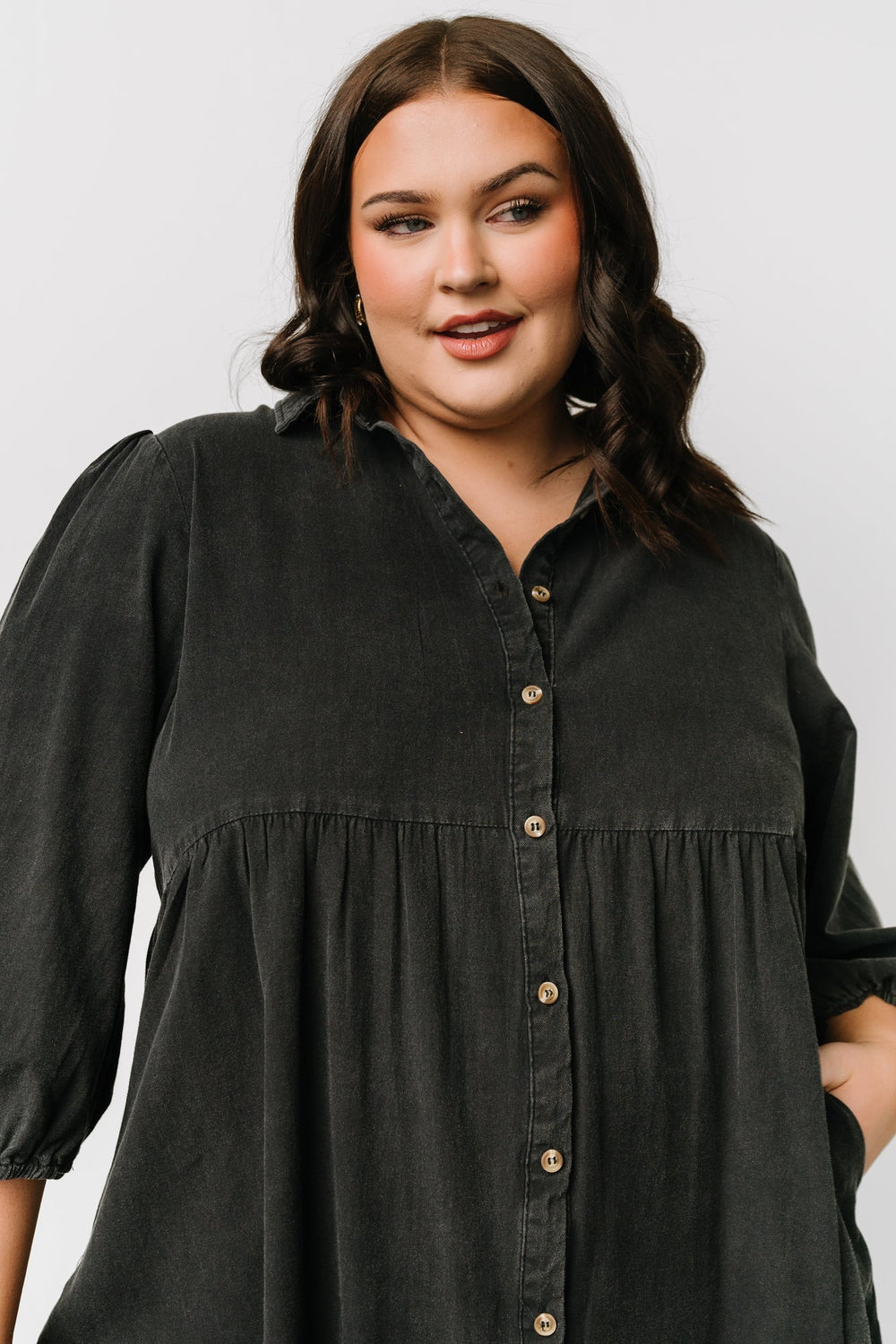 Sari Babydoll Dress | Baltic Born Washed Black