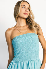 Cielo Strapless Short Dress | Baltic Born Aqua