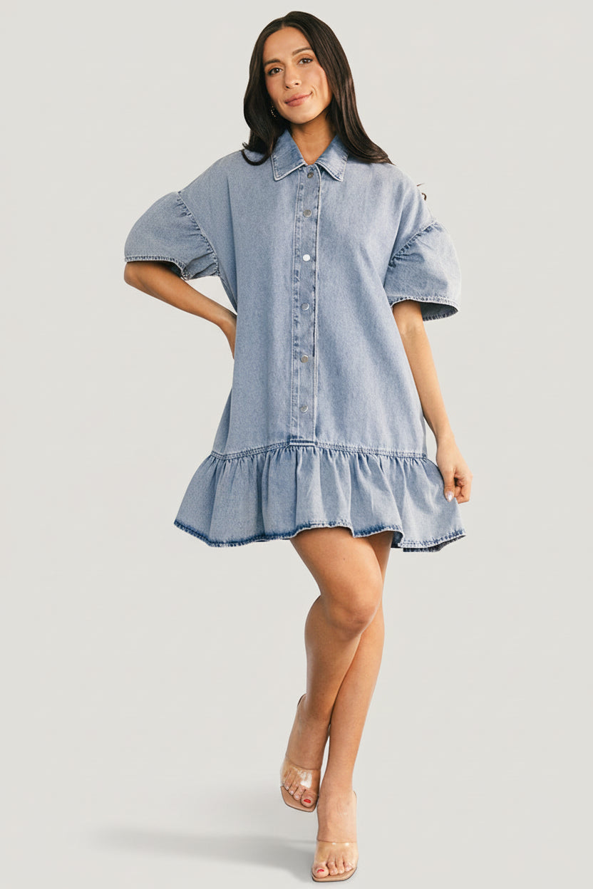 Laguna Short Dress | Baltic Born Light Wash