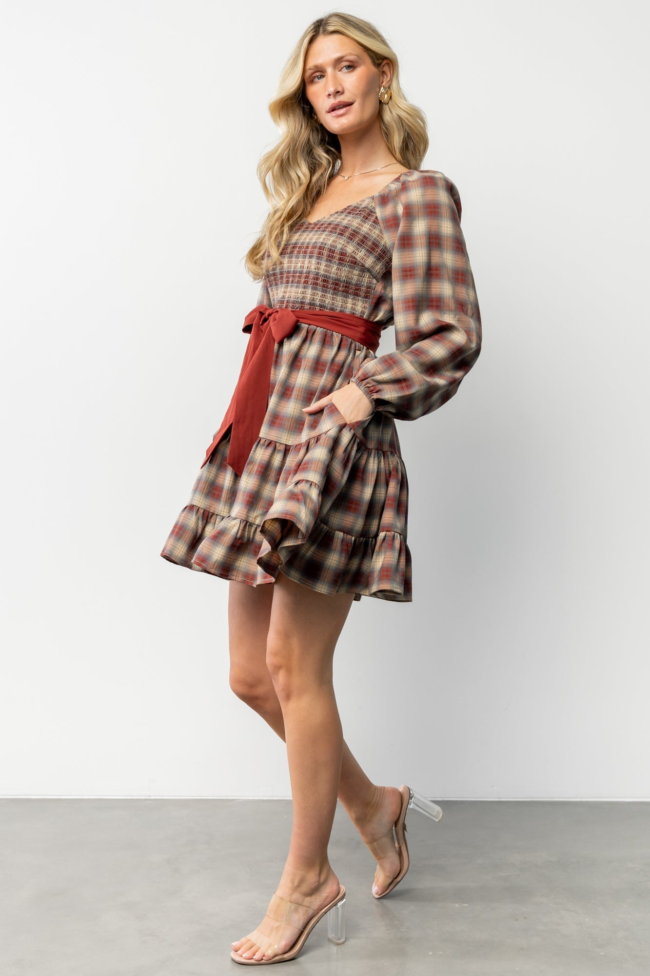 Stina Short Dress | Baltic Born Plaid Multi