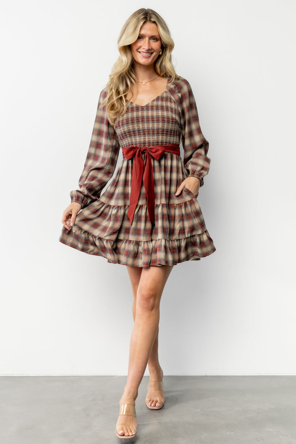 Stina Short Dress | Baltic Born Plaid Multi