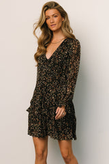 Huxley Tiered Short Dress | Baltic Born Black Multi Floral