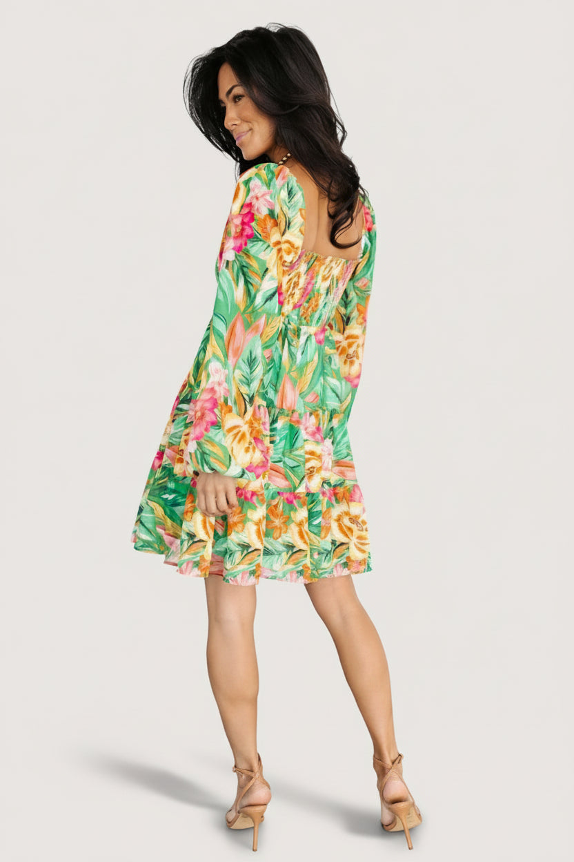 Acapulco Short Dress | Baltic Born Green Multi Print