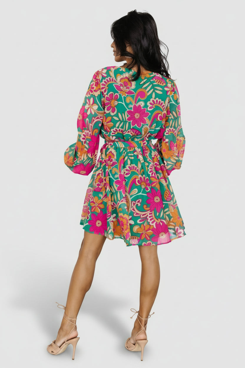 Wesley Mini Dress | Baltic Born Green Multi