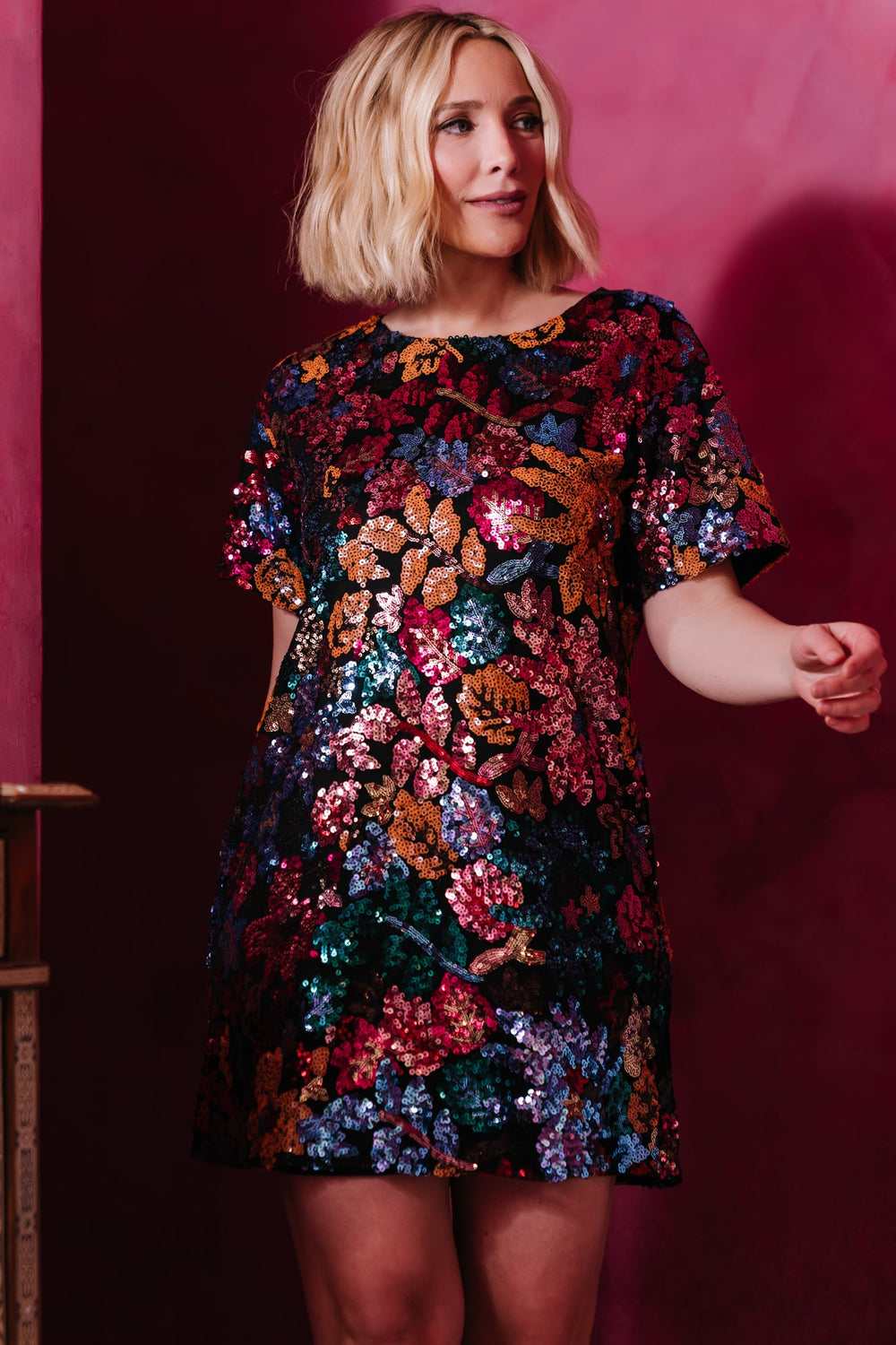 Squires Sequin Short Dress | Baltic Born Black Multi