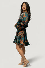 Venice Short Dress | Baltic Born Jade + Copper Floral