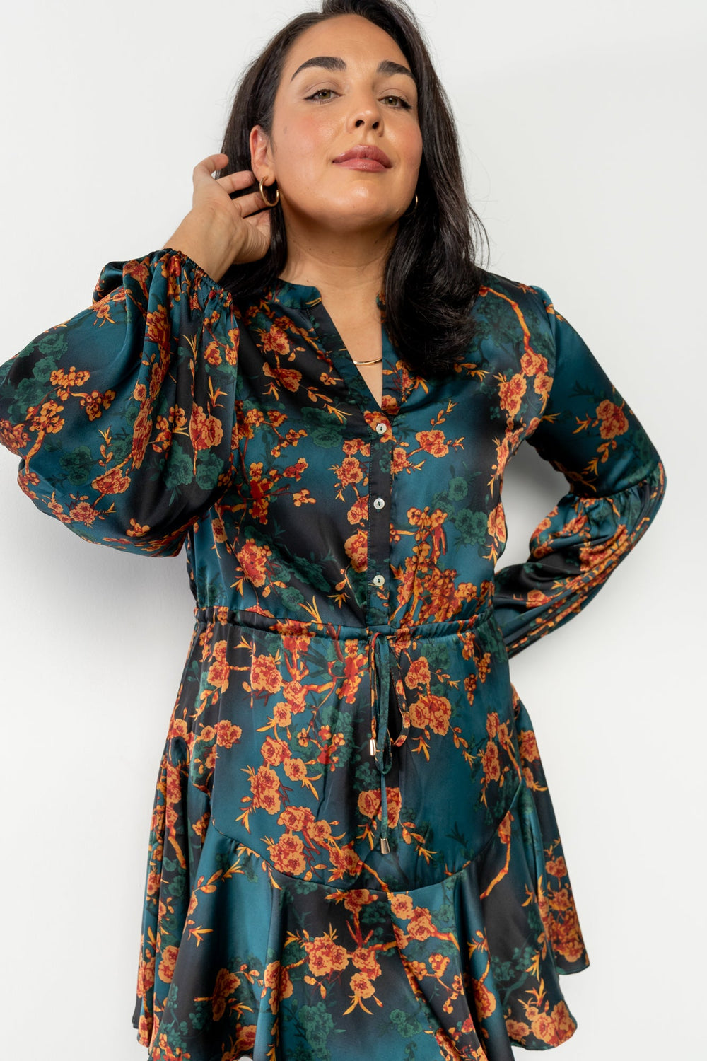 Venice Short Dress | Baltic Born Jade + Copper Floral