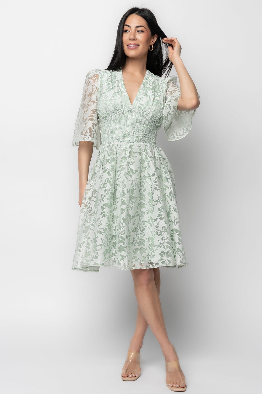 Bonnie Short Dress | Baltic Born Sage Floral