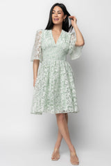 Bonnie Short Dress | Baltic Born Sage Floral