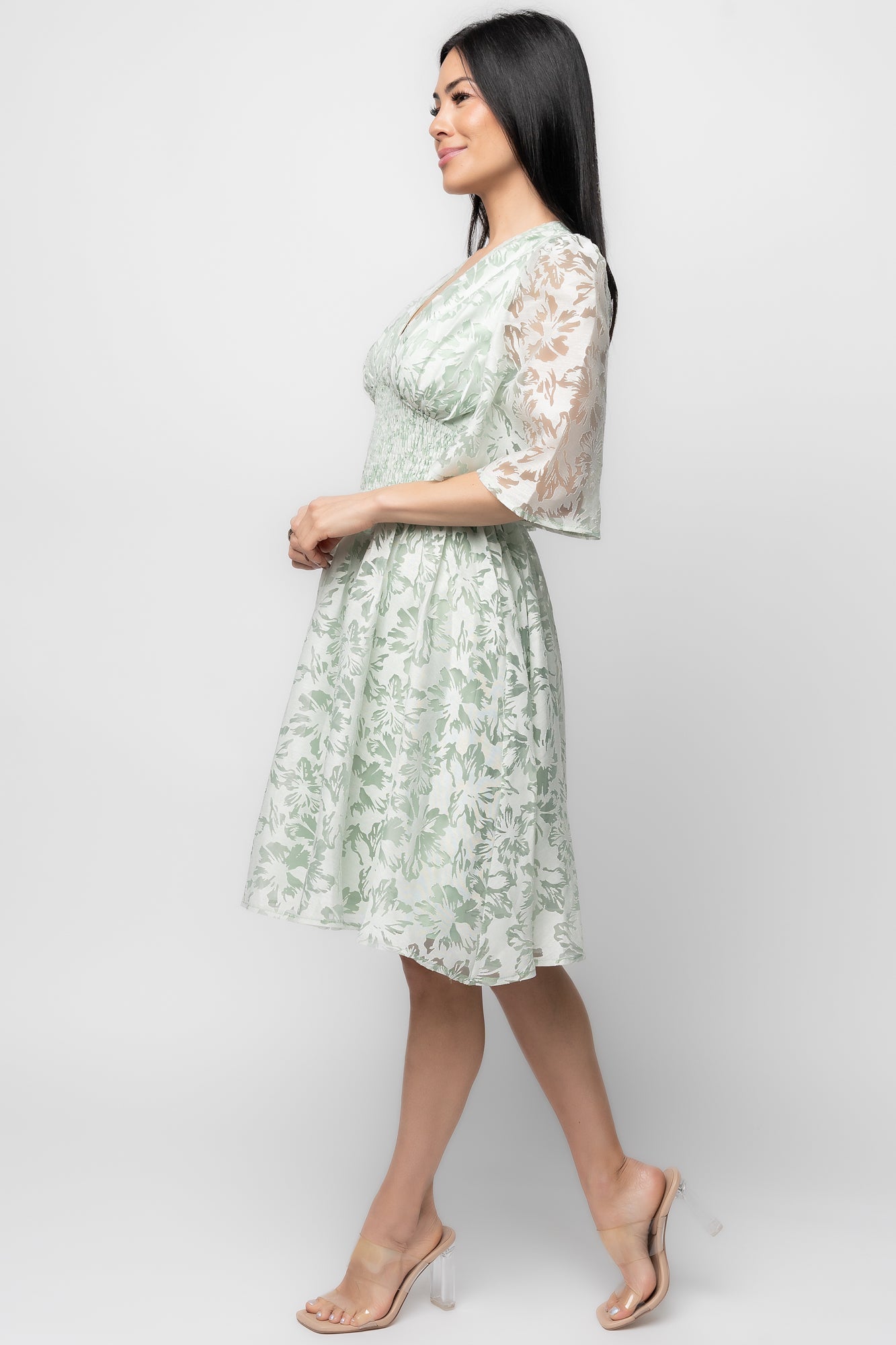 Bonnie Short Dress | Baltic Born Sage Floral