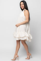 Lulu Ruffle Short Dress | Baltic Born Cream