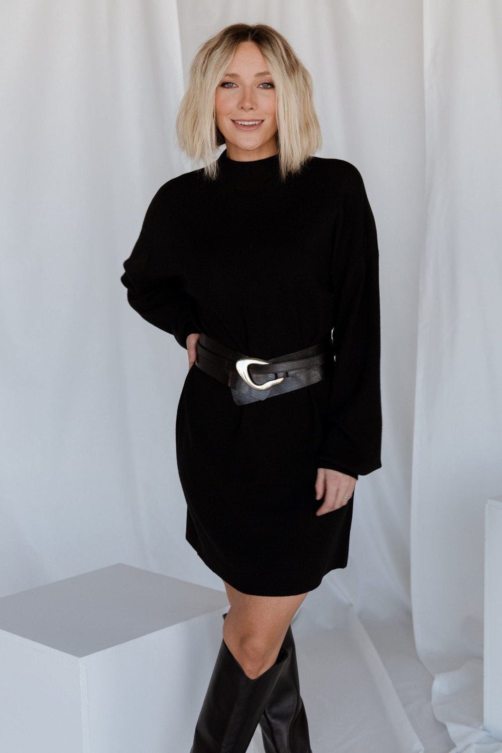 Jennings Sweater Dress | Baltic Born Black
