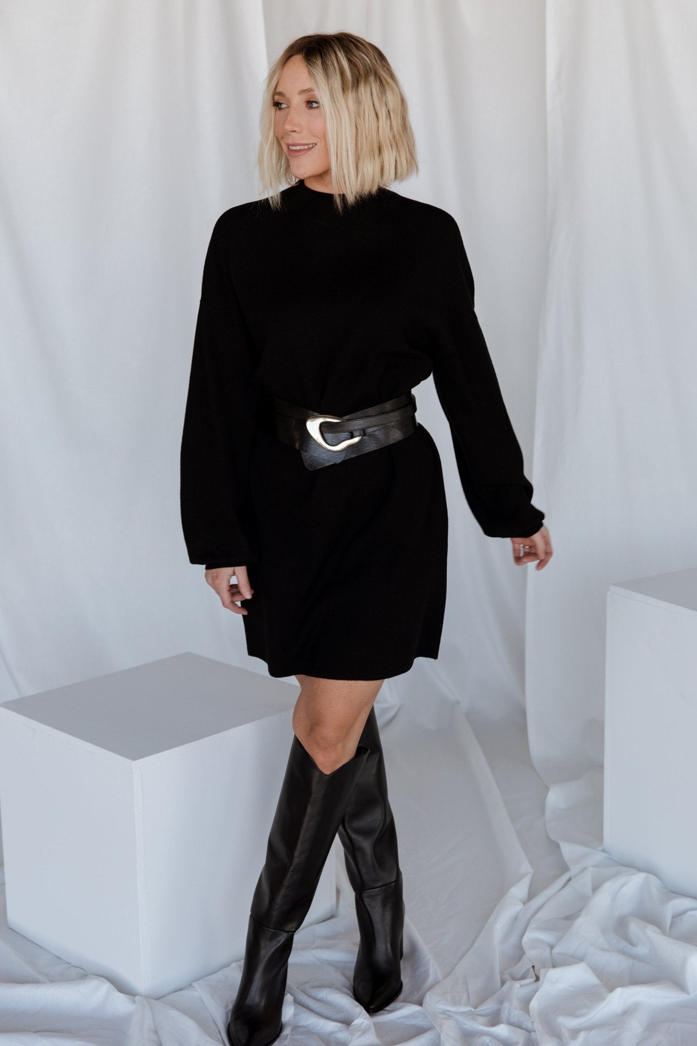 Jennings Sweater Dress | Baltic Born Black