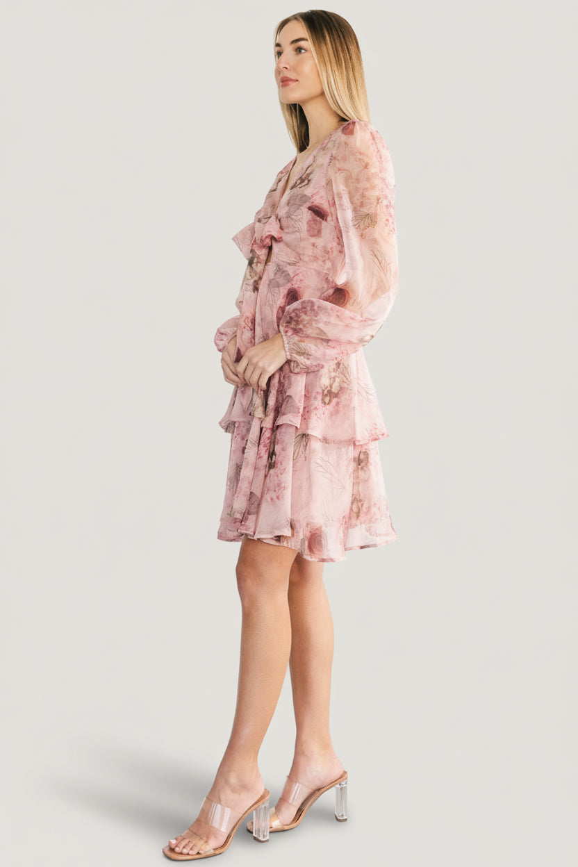 Zoemy Short Dress | Baltic Born Dusty Rose Floral