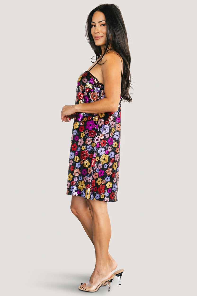 Malia Sequin Mini Dress | Baltic Born Black Multi