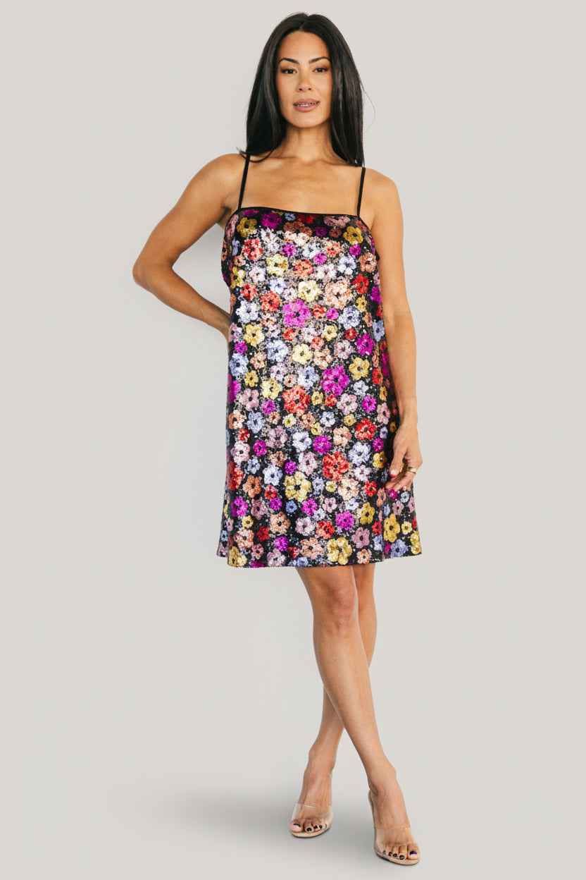 Malia Sequin Mini Dress | Baltic Born Black Multi