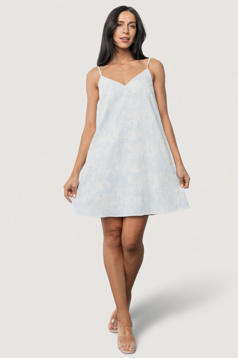 Nyra Short Dress | Baltic Born Blue Stripe