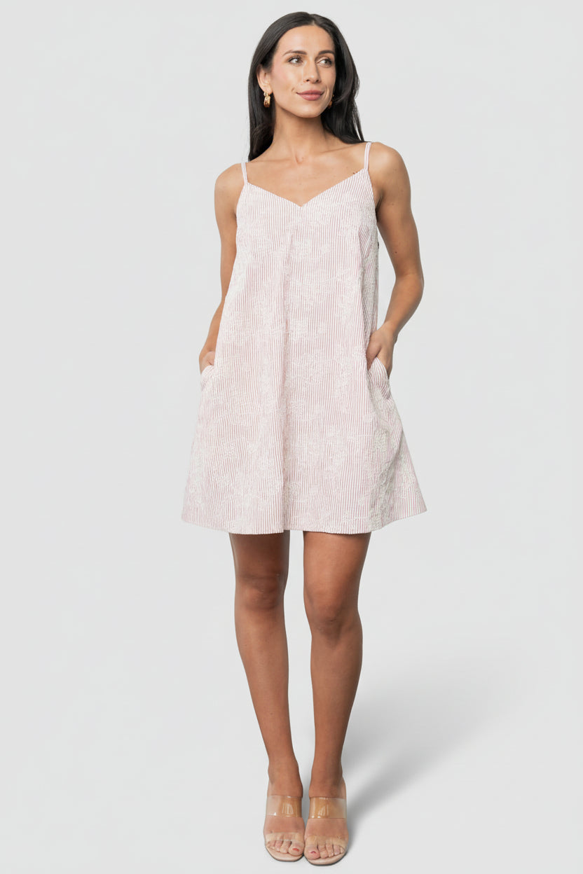 Nyra Short Dress | Baltic Born Red Stripe