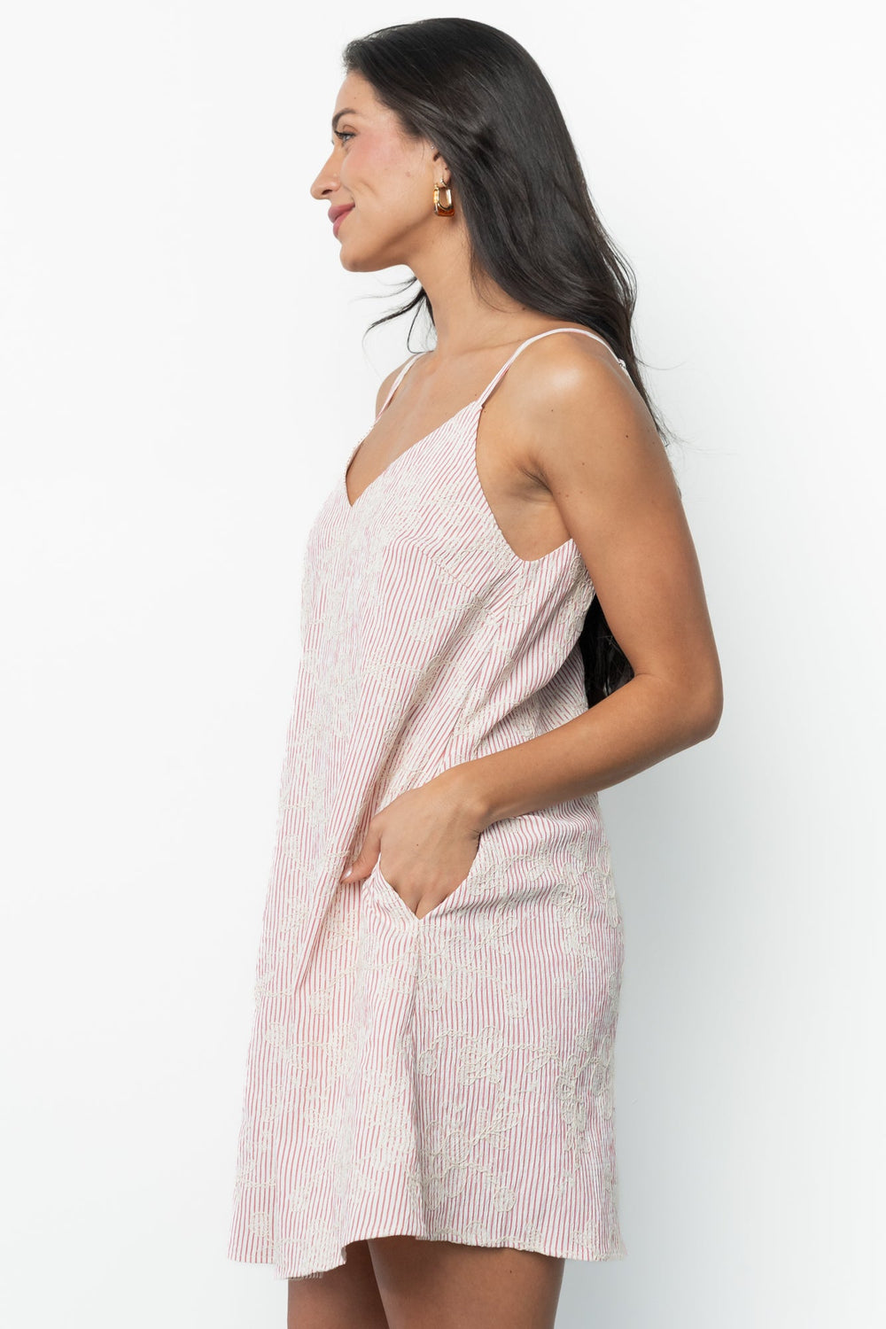 Nyra Short Dress | Baltic Born Red Stripe