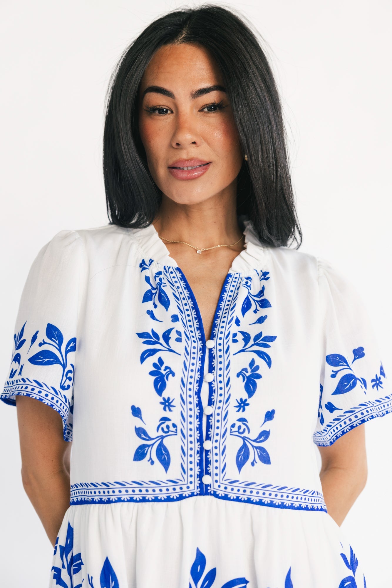 Palomina Short Dress | Baltic Born Cobalt Print