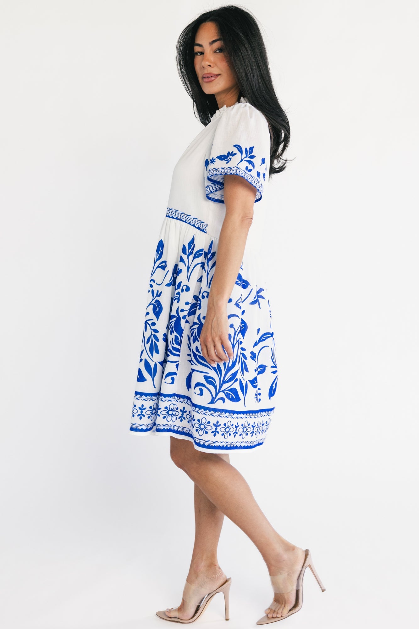Palomina Short Dress | Baltic Born Cobalt Print