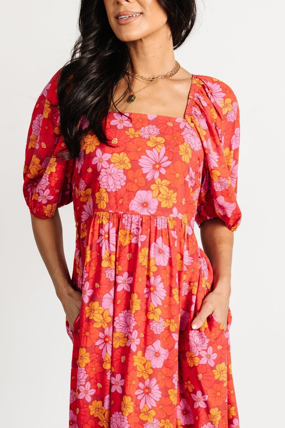 Gabbie Short Dress | Baltic Born Red Multi Floral