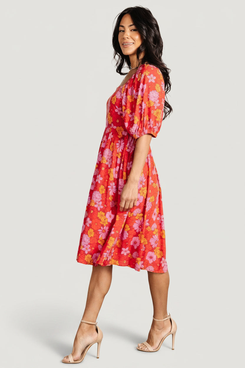 Gabbie Short Dress | Baltic Born Red Multi Floral