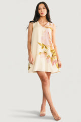 Beatriz Short Dress | Baltic Born Yellow + Pink Floral