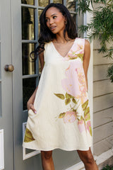 Beatriz Short Dress | Baltic Born Yellow + Pink Floral