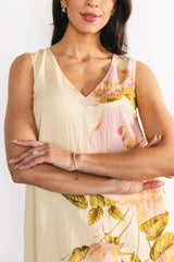 Beatriz Short Dress | Baltic Born Yellow + Pink Floral