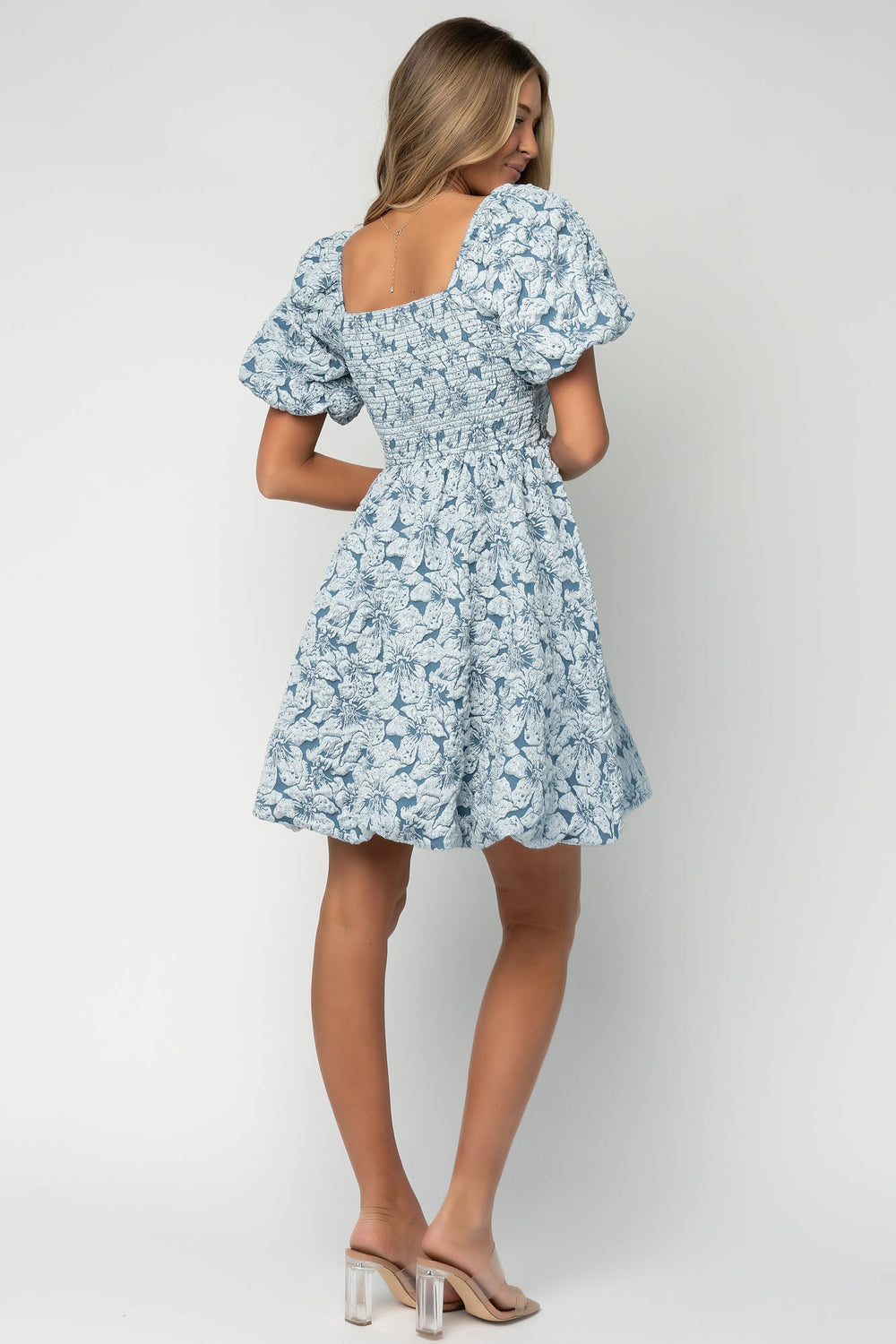 Enchanted Jacquard Dress | Baltic Born Dusty Blue
