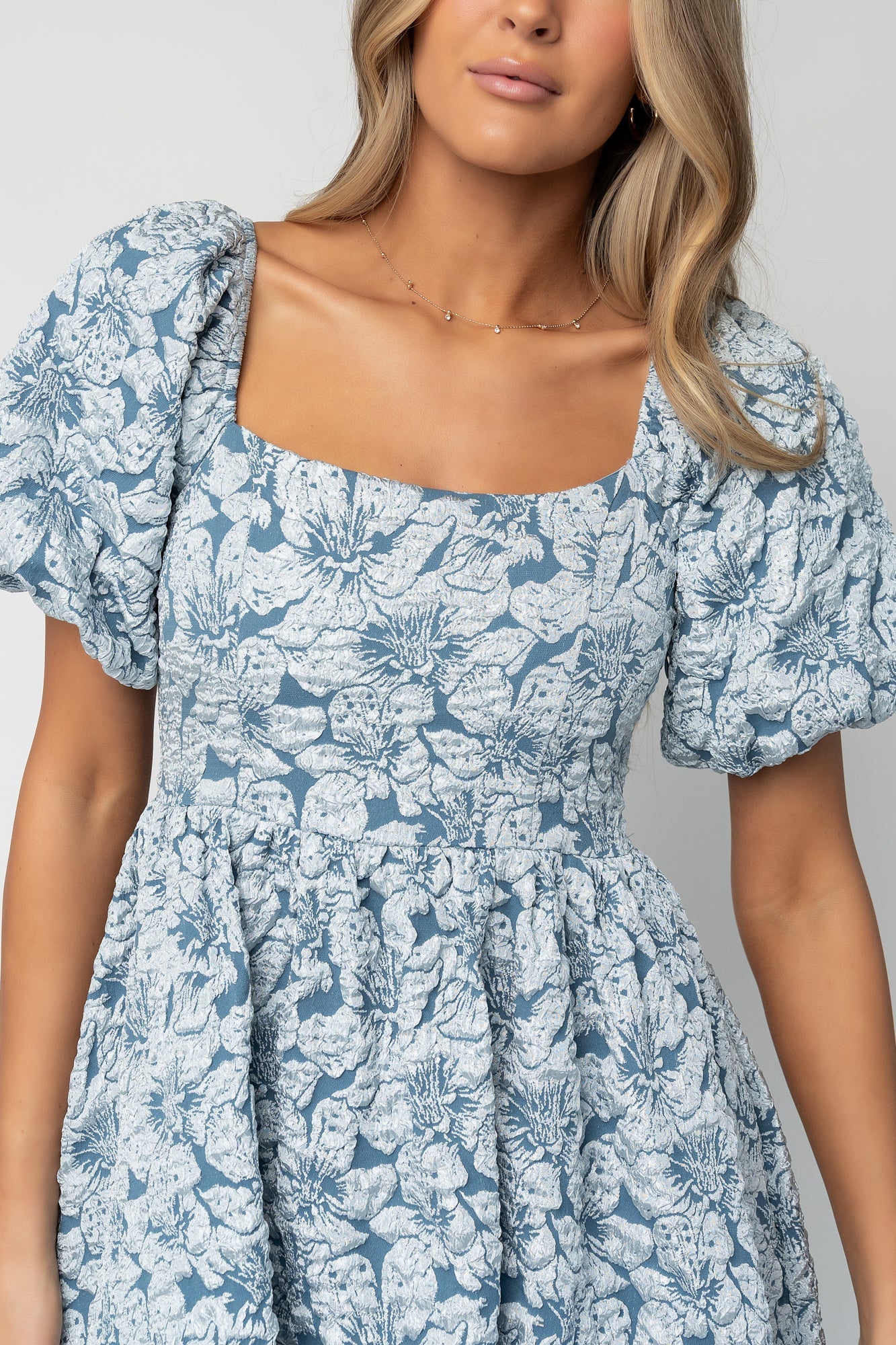 Enchanted Jacquard Dress | Baltic Born Dusty Blue
