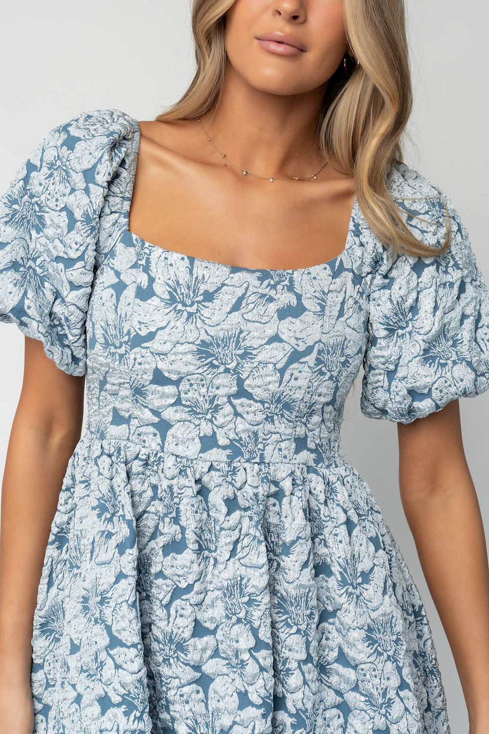 Enchanted Jacquard Dress | Baltic Born Dusty Blue