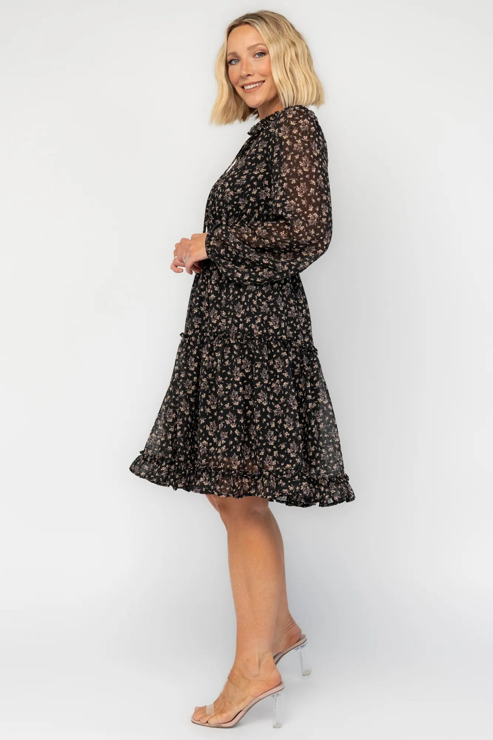 Fairfield Short Dress | Baltic Born Black Floral