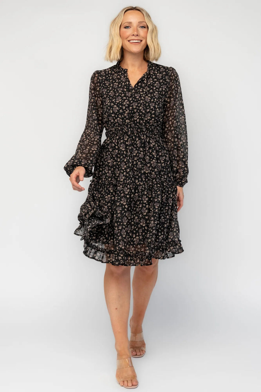 Fairfield Short Dress | Baltic Born Black Floral