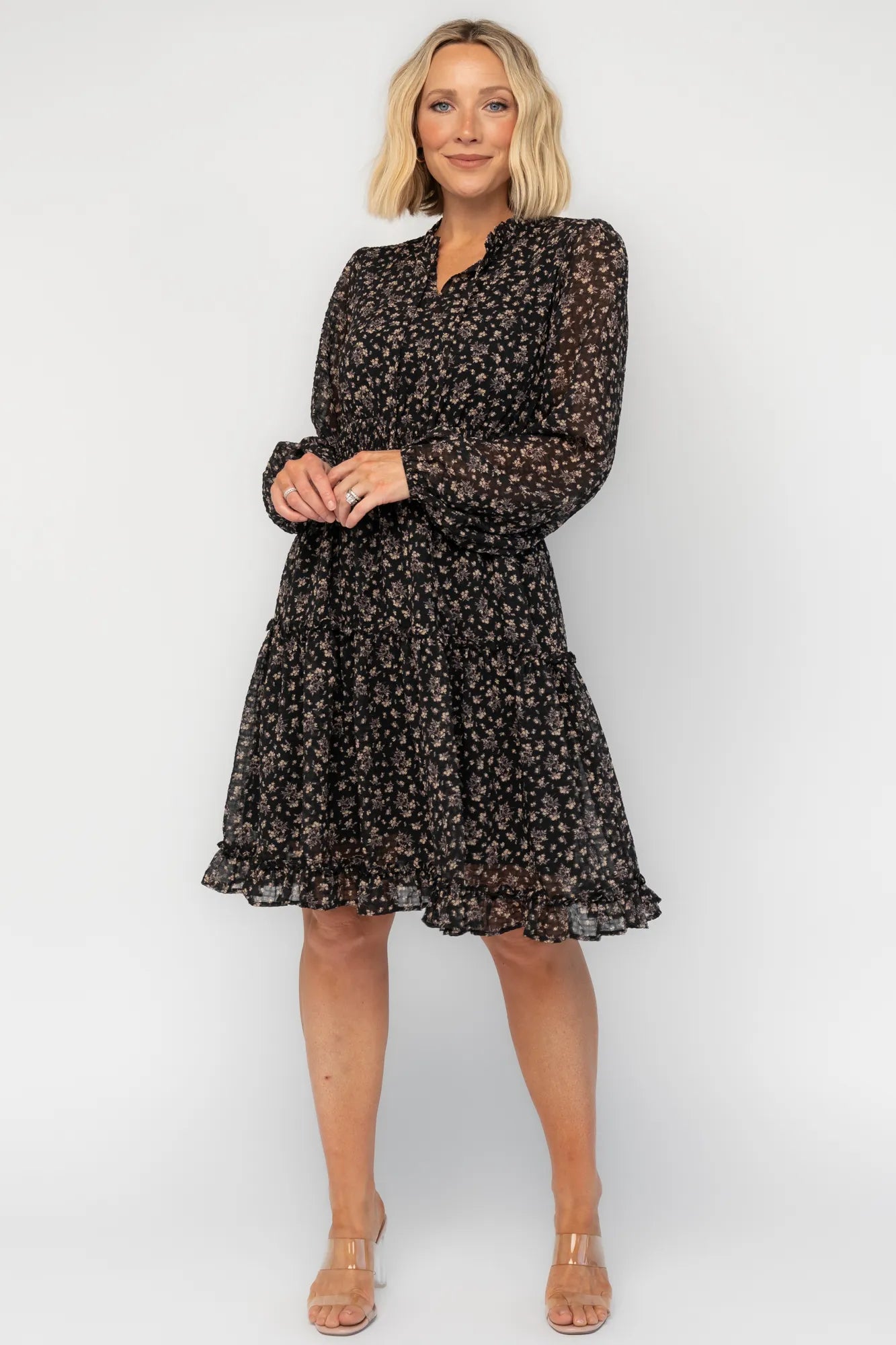Fairfield Short Dress | Baltic Born Black Floral