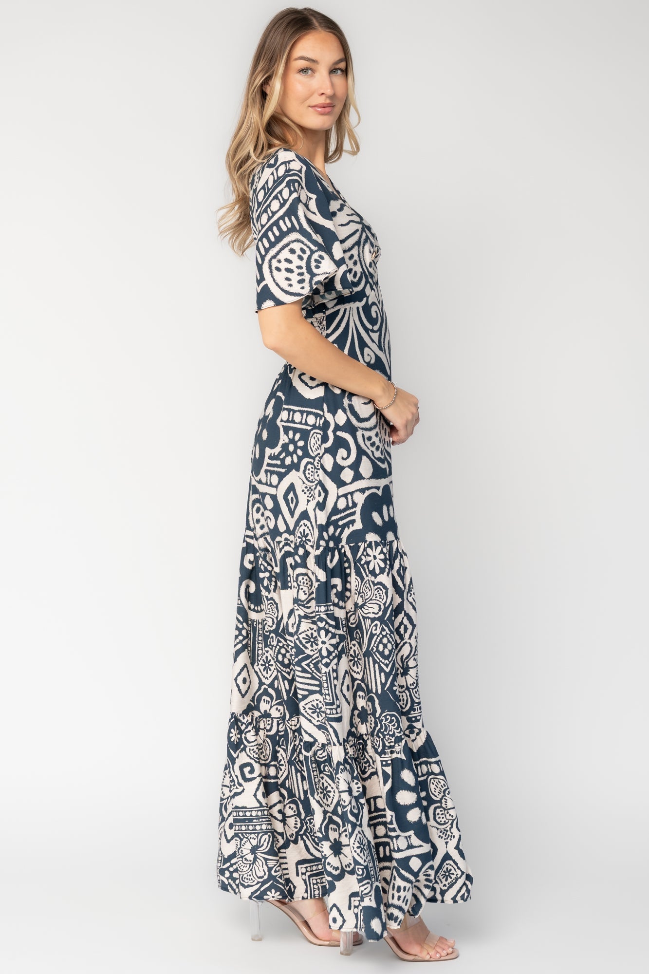 Jules Maxi Dress | Baltic Born Dark Blue Print