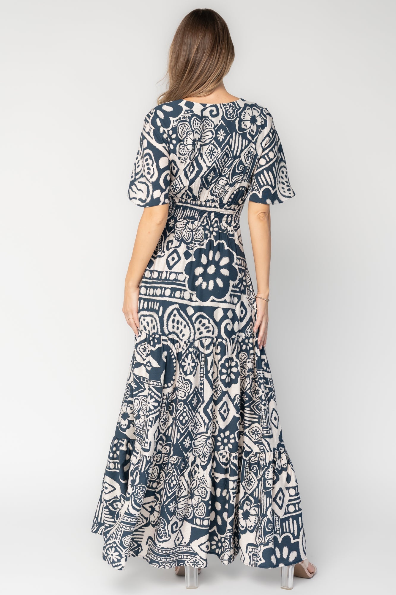 Jules Maxi Dress | Baltic Born Dark Blue Print