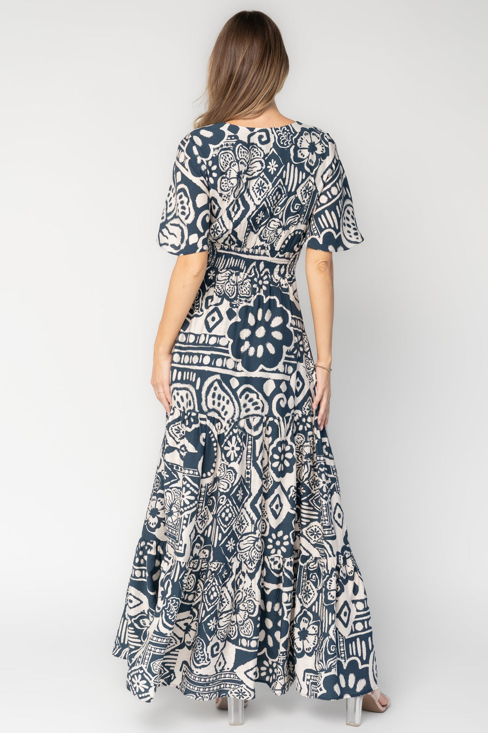 Jules Maxi Dress | Baltic Born Dark Blue Print