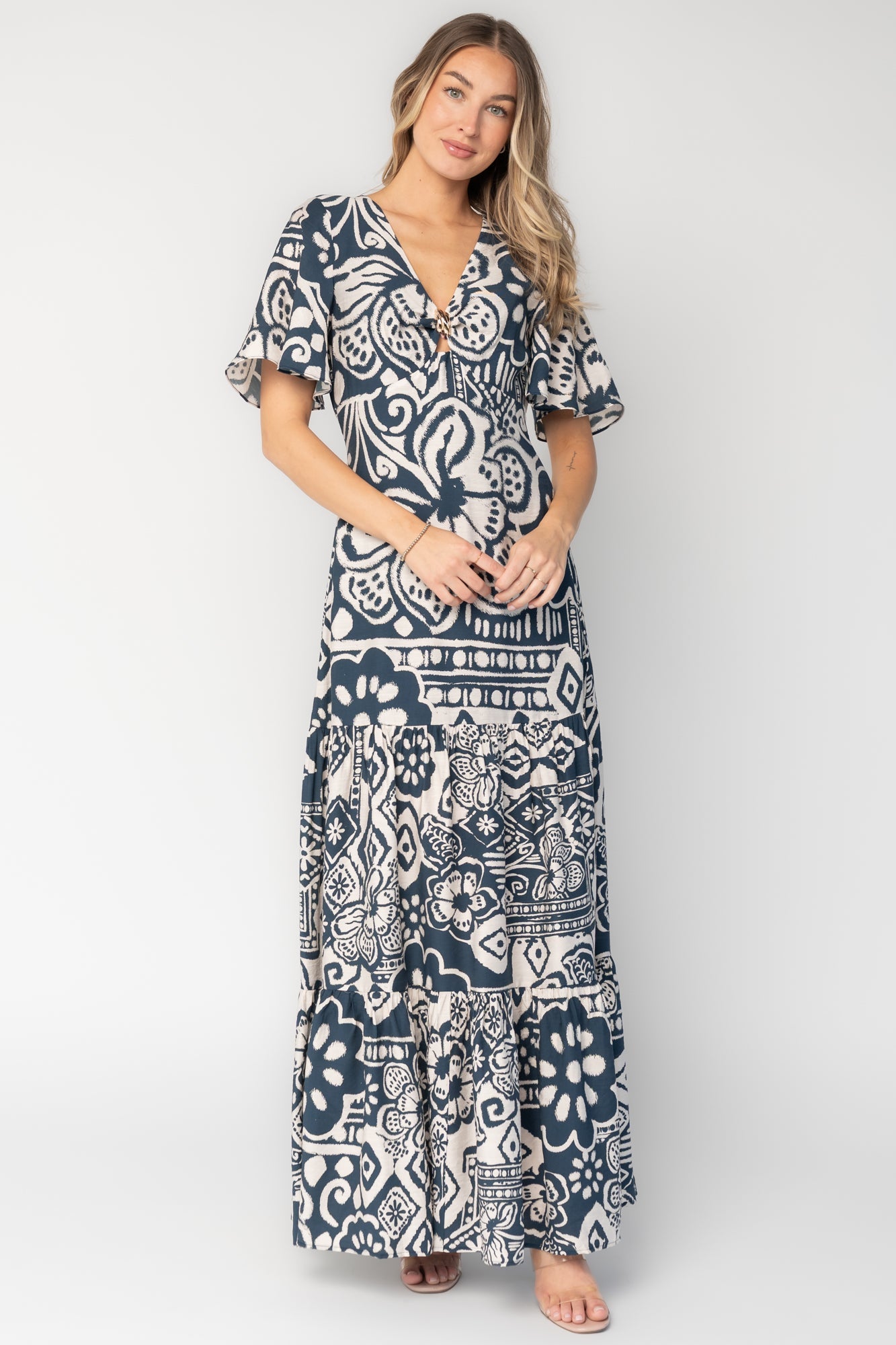 Jules Maxi Dress | Baltic Born Dark Blue Print