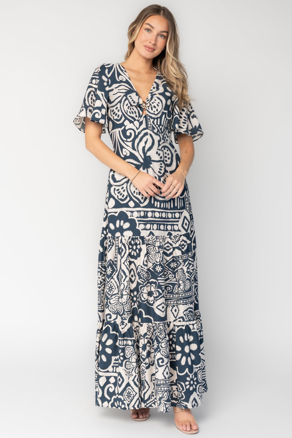 Jules Maxi Dress | Baltic Born Dark Blue Print