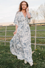 Christiana Maxi Dress | Baltic Born Off White + Slate