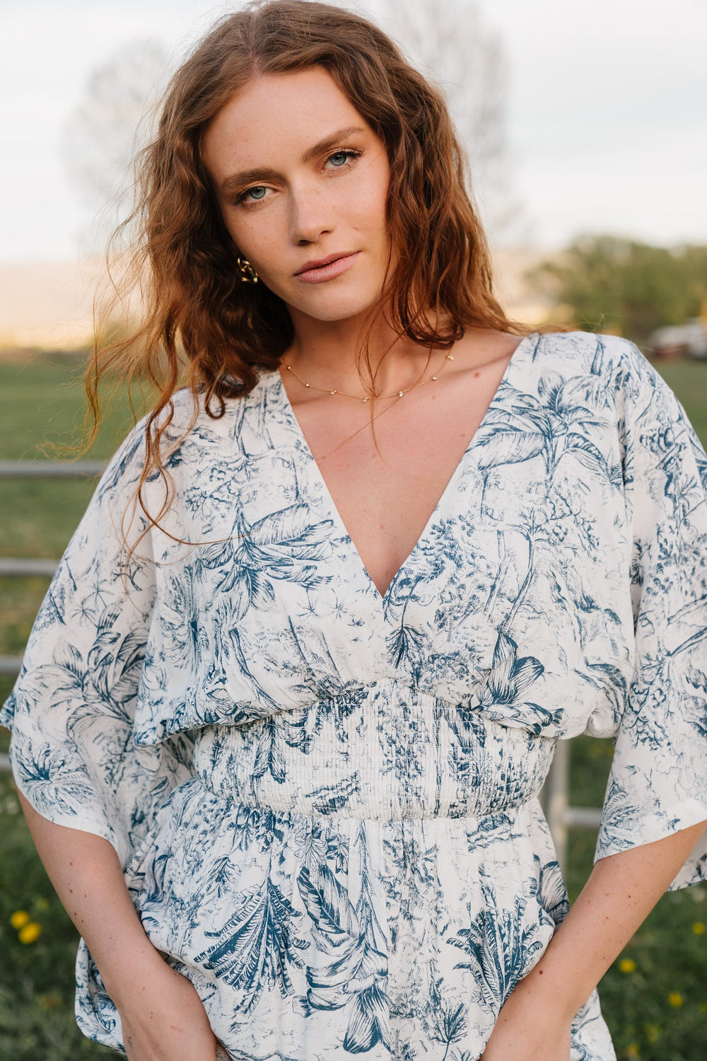 Christiana Maxi Dress | Baltic Born Off White + Slate