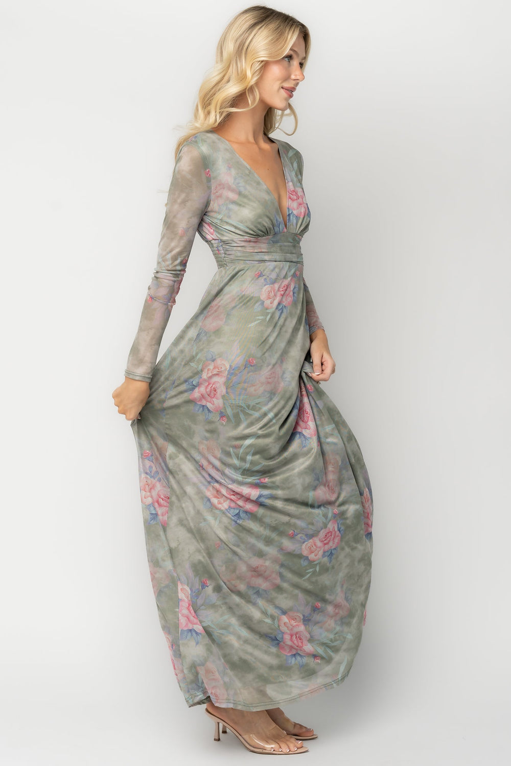 Fable Mesh Maxi Dress | Baltic Born Dusty Sage Floral